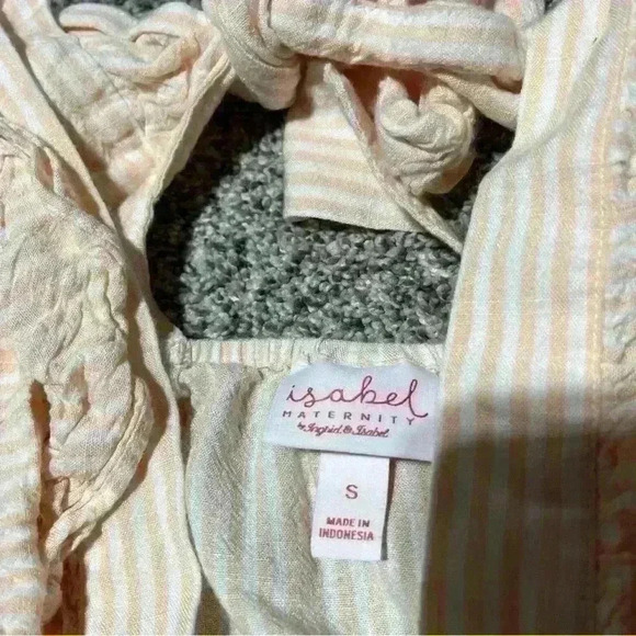 Ingrid & Isabel Women's Maternity Top Sleeveless Tie Back Pinstripe Size S - Picture 7 of 7